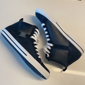 Emporio Armani Navy Blue Suede Men’s Sneakers 9